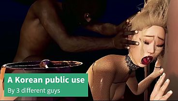 3D Korean girl anal fucked by BBC interracial