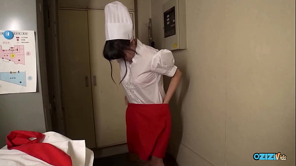 A well-endowed Asian waitress gains knowledge on client satisfaction while engaging in a threesome with her colleagues