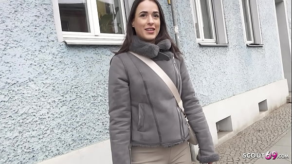 GERMAN SCOUT – Inked German Latina Looking Teen give Rimjob at Model Job Sex