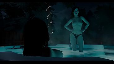 House Party (F) Vickie sex scene in the pool