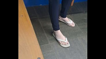 I filmed my friend’s delicious feet at school.