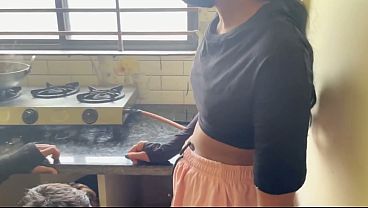 Indian bhabhi got fucked by husband in the kitchen homemade sex video