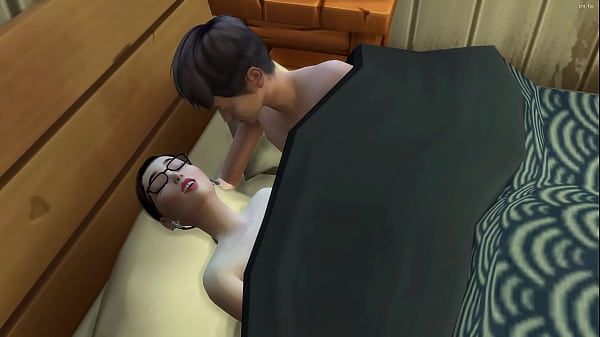 Japanese step mom and step son share the same bed on vacation in Spain – Asian stepson leaves his stepmother pregnant after he fucks her