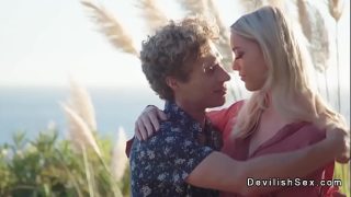 On the beach swingers resort Michael Vegas met sexy blonde strangers wife Anny Aurora and outdoors fucked her in mouth and pussy with big cock
