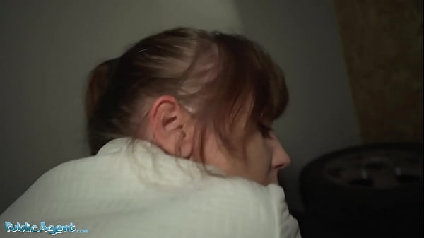 Public Agent Shy Brunette Sucks and Fucks in Basement