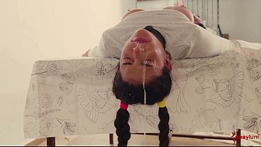 Rough and bizarre anal domination with messy face fucking and orgasm denial for kinky PAWG Nuria Millan