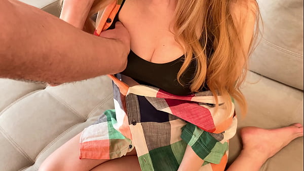 Stepmom Fucks Stepson and Talks to Husband on the Phone – Russian Amateur with Dialogue