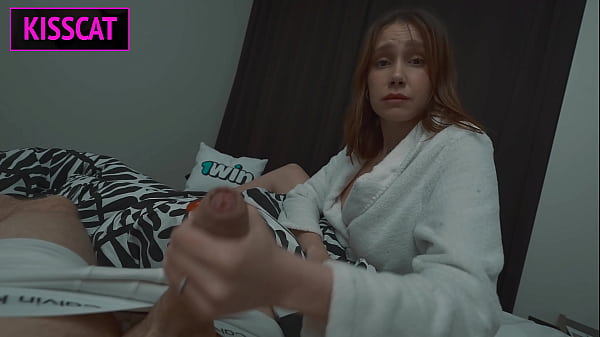 Taboo Fantasy Turns Real? Step mom Helps Step son in Share Bed with Hand, but Fills Pussy with Cum