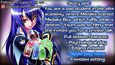 You asked Medaka Box to tease your filthy nipples, pervert! (JOI)