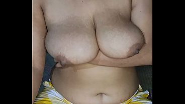 Desi Hot Alisha Bhabhi Pressing Big Boobs and Sucking Dildo