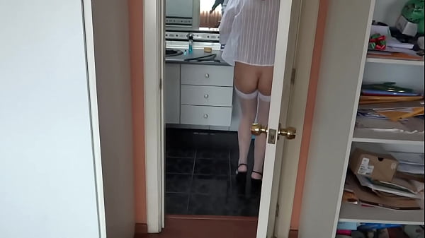 Our maid’s husband after fucking my wife, cums on her hairy pussy