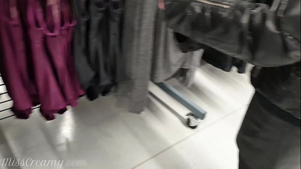 Public flash – I pull out my cock in front of a young teacher in the mall changing room and she helps me cum – it’s very risky 4K