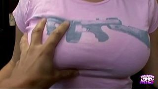 Sonya Sage has those big fucking tits that are fake but Michael Stefano titty fucked