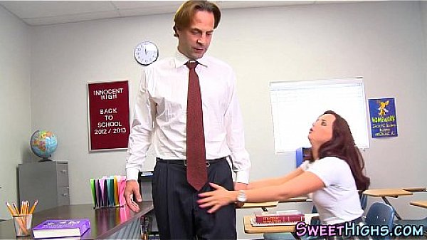 Spunked redheaded teen gets a bigcock fucking in class in hd