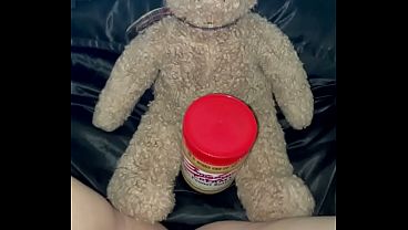 CREAMY PEANUT BUTTER IN MY 18 YEARS OLD MUSLIM GIRL PUSSY -AMATEUR ARABIAN SNOWWHITE MASTURBATES – BEST FOOD PORN