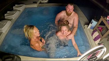Hot Tub Threesome With Delaih Grace & Kiki Daire WCA Productions