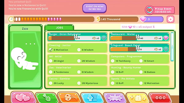 Let’s Play Crush Crush mois and uncensored, this game is about dating girls, using all the gifts and social skills you have (and also fuck them)