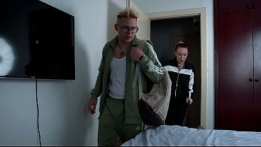 Step Mom Tests Step Son’s Secret Gift on Shared Hotel Bed New Year’s Eve