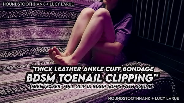 Thick Leather Ankle Cuff Bondage BDSM Toenail Clipping